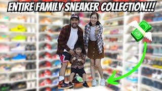 SNEAKERHEAD LIFE ON A BUDGET!!! OUR FAMILY'S ENTIRE SNEAKER COLLECTION REVEALED!!!
