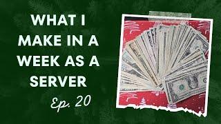 What I Make in a Week as a Server in Northern Nevada | Weekly Cash Tip Count |Michelle Marie Budgets