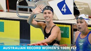 Emma McKeon Australian Record Breaking Moment | 2021 Australian Swimming Trials | Amazon Originals