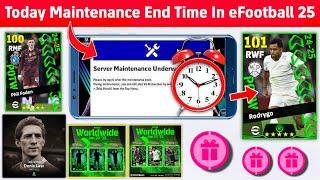 Maintenance End Time In eFootball 2025 Mobile !! Pes Server Maintenance End Time 