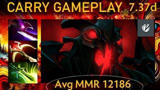 ⭐ 7.37d Shadow Fiend |K+A-D - 25 KP - 79%| Carry Gameplay - Dota 2 Top MMR