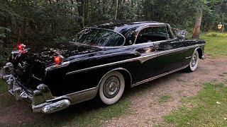 55 Imperial Newport, restored in orig. black ext./red and black int. We take this beauty for a ride!