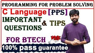 jntuh r18 r20 r22 pps important question for external exams, c language important question