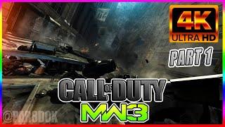 COD: MW3 (2011) Part 1 - Black Tuesday | CAMPAIGN GAMEPLAY WALKTHROUGH | 4K PC ULTRA