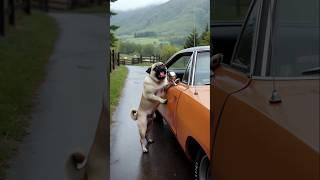 A dog's heroic act saves a car driver from danger #dog #rescue #shorts