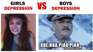 Girls with Depression vs Boys with Depression