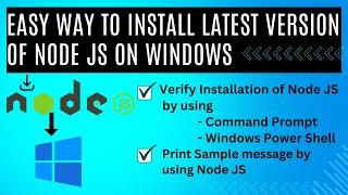 Easy way to  Install Latest version of Node.JS LTS with NPM On Windows 10/11 || Complete Guide