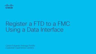 How to register a FTD to a FMC using a data interface