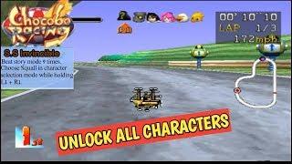 Chocobo Racing PS1 - Unlock All Characters