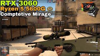 CS: GO RTX 3060 + Ryzen 5 5600G Competitive Mirage 2023