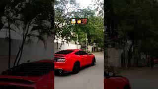 Extremely Loud Armytrix Exhaust Mustang GT in Chennai streets #shorts #viralshorts #india #mustang