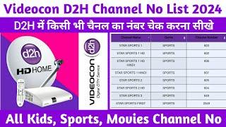 Videocon D2H Channel List 2024 | Videocon Channel Number Sports, Cartoon, Movies etc | D2H Videocon