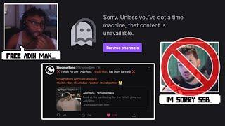 AnnoyingTV Reacts to Adin Ross Getting Banned on Twitch During IRL Stream‍️