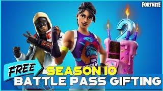 SEASON 10 BATTLE PASS GIFTING - BIRTHDAY CHALLENGES - FREE WORLD CUP SKINS