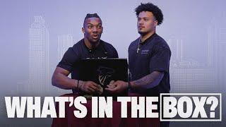 Bijan Robinson and Tyler Allgeier compete in Whats in the Box challenge | Atlanta Falcons