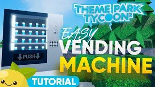 Easy Working Vending Machine! | DISABLE COLLISIONS | Roblox Theme Park Tycoon 2 Tutorials