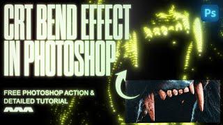 Easy CRT Bending & Modulation! No Plugins Needed | Photoshop Tutorial