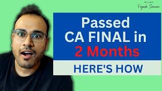 Story Hard to believe | I passed CA Final by studying 2 months | Hindi Motivation | Career