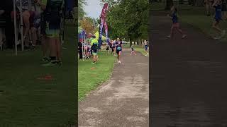 Finishing her first triathlon! #ozarklife #runningfamily #triathlon  ing