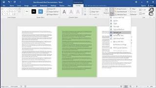 How to change the background color of a single page in Word