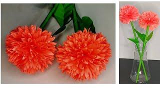 how to make paper flower /diy paper flower stick