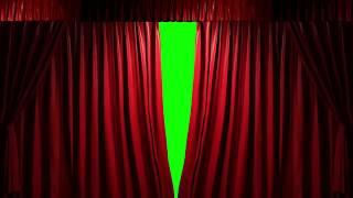 Green Screen Stage Cinema Curtain Opening