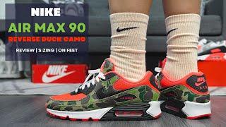 WATCH Before You Buy: Nike Air Max 90 Reverse Duck Camo Review | Sizing & On Feet