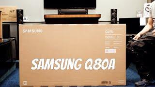 Samsung Q80A QLED Unboxing, Setup with TV and 4K HDR Demos