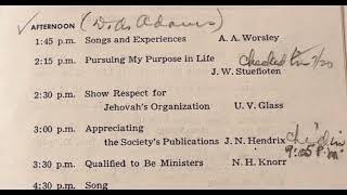 1955 - Triumphant Kingdom Assembly - Day 2 Talk 1 - Pursuing My Purpose in Life