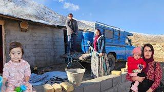 Parisa's winter trip and providing fuel for the house heater ️/ nomadic documentary