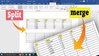 How to merge two separate tables in MS Word