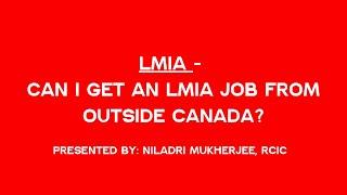 LMIA: Can I get an LMIA job from outside Canada?