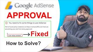 Google AdSense Approval - Google AdSense Low Value Content Fix | AdSense Policy Violation