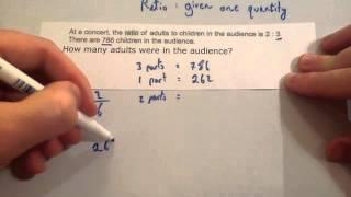 Ratio When Given One Quantity - Corbettmaths