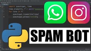Как сделать СПАМ БОТА 5 строками python