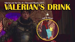 [Movie Mistake] Valerain's drink in "Valerian and the City of a Thousand Planets" (2017)