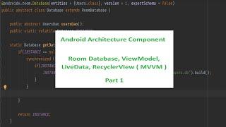 Android Architecture Component || Room Database , ViewModel , LiveData, RecyclerView (MVVM) #1