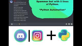 Text spammer with 5 lines of Python *Python Automation* (Discord, Instagram, Whatsapp, etc.)