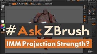 #AskZBrush - "What does the Projection Strength slider do with IMM Brushes?"