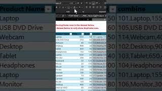 Tricks for Identify and Filter duplicate rows in excel #shorts