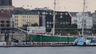 Hamburg, Germany: Harbor, "Rickmer Rickmers", Landing Stages - 4K UHD Video Image