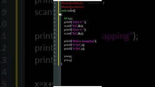 Program to swap two number without  using third variable #shorts
