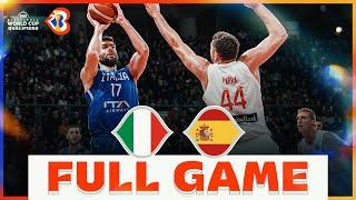 Italy v Spain | Basketball Full Game - #FIBAWC 2023 Qualifiers