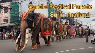 Candle Festival Parade 2024 or 2567BE #thailand #Surin # อลังการช้างสุรินทร์ร่วมขบวนมหกรรมแห่เทียน