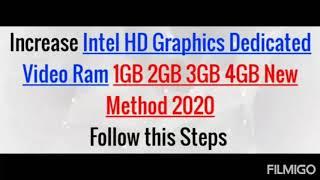 HOW TO INCREASE INTEL HD VIDEO GRAPHICS