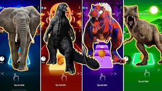  The Mammoth vs Godzilla vs T-Rex Spider Man vs Jurassic World | Coffin Dance 🪩