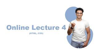 [Lecture 4] Online Class (HTML,CSS)