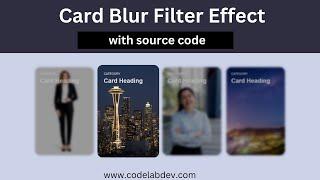 How to Create Cards with Blur Effect using HTML CSS 2023 | CSS blur effect Cards on hover