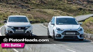 Ford Focus RS vs. Honda Civic Type R at Anglesey - PH Battle