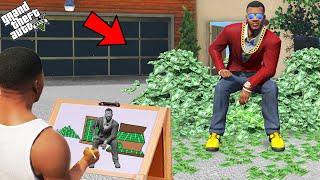 Franklin Using Magical Painting To Become The Most Richest Person In Gta V